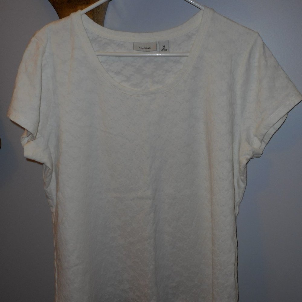 White Lacey Top by LL Bean